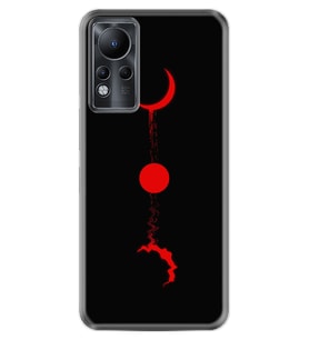 INFINIX Note 11 Pro Note 10 Hot 9 Play Kılıf Desemli Silikon Red Moon 1710
