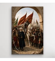 Fatih Sultan Mehmet İstanbul'un Fethi Kanvas Tablo 60X90 CM