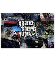 Cakapuzzle GTA 5 Görevler Kompozisyon  Puzzle Yapboz MDF (Ahşap) (120 Parça)