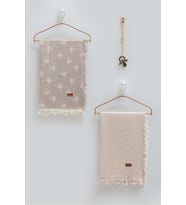 BASIC KUTULU İKİLİ MÜSLİN BATTANİYE EMZİK ASKISI ÜÇLÜ SET-100X120 CM Bej
