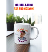 Halilişko Mileh Al Baskılı Kupa Bardak (Beyaz)