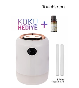 Hava Nemlendirici 700 ml Ultrasonik Buhar Makinesi  Aroma Difüzörü Aroma Terapi Toc 1003 (Beyaz)