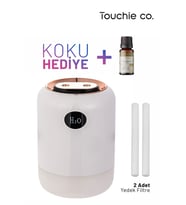Hava Nemlendirici 700 ml Ultrasonik Buhar Makinesi  Aroma Difüzörü Aroma Terapi Toc 1003 (Beyaz)