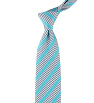 Fuser Style Turkuaz Çizgi Desen İtalyan İpek Kravat İK862