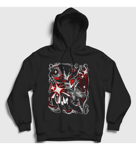 Presmono Unisex Siyah Stolas Helluva Boss Hazbin Hotel Kapüşonlu Sweatshirt 529857tt