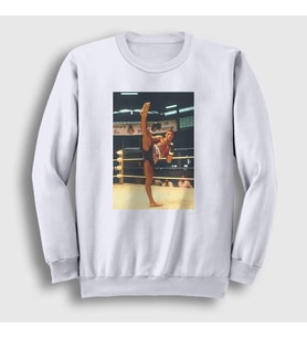 Presmono Unisex Beyaz Kickboxer Film Jean Claude Van Damme Sweatshirt 259048tt (Beyaz)