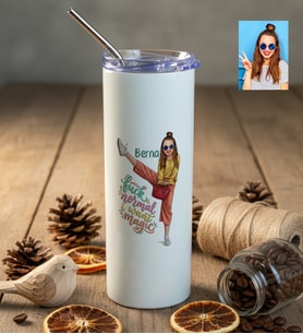 Kişiye Özel Karikatürlü Fuck Normal I Want Magic Pipetli Çelik Matara Doğum Günü Hediyesi