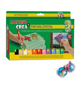 Alpino Cam Boyası Silinebilir 10.5 ML 12 Renk Silinebilir Cam Boyası