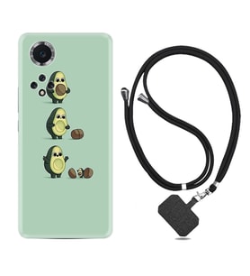 Huawei Nova Y70 Y90 Nova 9 SE  Kılıf Boyun Askılı Silikon Avokadolar1352