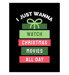 Sadece Bütün Gün Noel Filmleri Izlemek Istiyorum Tablo Ahşap Poster Dekoratif
