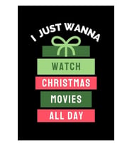 Sadece Bütün Gün Noel Filmleri Izlemek Istiyorum Tablo Ahşap Poster Dekoratif