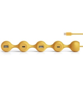 Lexon Peas Hub C USB Çoğaltıcı Sarı