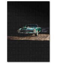 Cakapuzzle Klasik Mercedes Cabrio Yeşil Puzzle Yapboz MDF (Ahşap) (120 Parça)