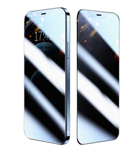 iPhone 12 Pro Max Hayaler Ekran Koruyucu Kırılmaz Cam Fithard Privacy Premium Glass (Siyah)