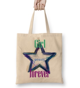 Girl Power Feminism Girl Power Forever Bez Çanta Uzun Saplı