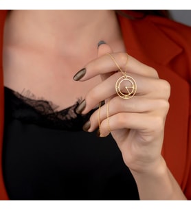Kişiye Özel 925 Ayar Gümüş Saat Kolye (Gold)