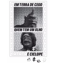 Em terra De Cego Camiseta Branca Puzzle 240 Parça Yapboz