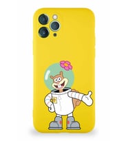 Apple iPhone 11 Pro Soft Premier Kapak Sandy Tasarımlı Silikon Kılıf - Sarı (Şeffaf)