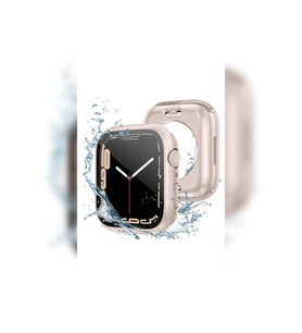 Apple Watch 44mm Uyumlu 360 Derece Korumalı Kasa ve Ekran Koruyucu Zore Watch Gard 12 (Pembe)