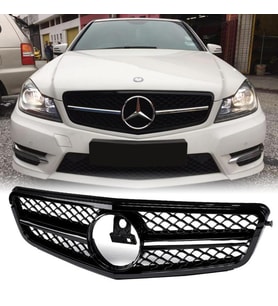 Mercedes C Serisi W204 Ön Panjur Krom/Siyah AMG 2007-2014