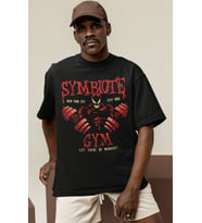Tasarım Symbiote Gym Fitness Bodybuilding Sporcu Gym Baskılı Unisex Oversize Tişört