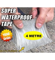 Su Geçirmez Bant 4 mt x 10 cm Waterproof Adhesive Tape Çatı Boru Çadır Pimaş Tamir Bandı