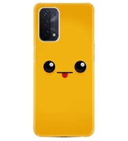 Oppo A74 Kılıf Resimli Desenlim Silikon Platinium Series Yellow Sweet 1817