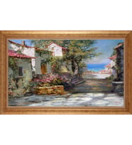 EV İŞYERİ OFİS İÇİN ALTIN ÇERÇEVELİ PASPARTULU TABLO S85