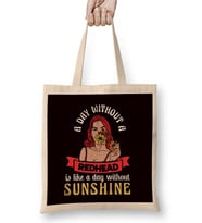 Day Without Redhead Girl Sunshine Red Hair Ginger Irish Bez Çanta Uzun Saplı