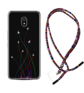 Xiaomi Redmi 8A 8 Pro 9C 9T 10C 11T Pro Kılıf Boyun Asklı Rasta Silikon Line Planet 1736
