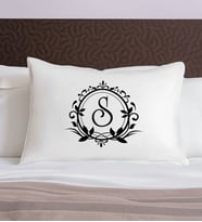 BK Gift Kişiye Özel Baş Harf Tasarımlı Pamuklu Yastık Kılıfı-2 50x70cm , Sevgiliye Hediye, Ev Hediyesi, Tasarım Ev Tekstili