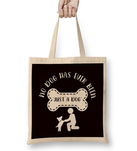 Not Just Dog Dogs Lover Animals Owner Pet Fan Puppy Paw Bez Çanta Uzun Saplı