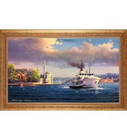 EV İŞYERİ OFİS İÇİN ALTIN ÇERÇEVELİ PASPARTULU TABLO VB752