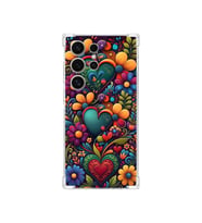 PrintiFy Samsung Galaxy S24 Ultra ile Uyumlu Düşlerin Dansı Serisi Çiçeklerin Dansı Tasarımlı Uv Baskılı Köşe Korumalı Antişok Kılıf