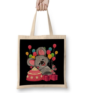 Balloon Funny Koala Kids Birthday Koala Masque Bez Çanta Uzun Saplı