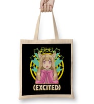 Anime Japanese Girl Manga Excited Face Cute Otaku Bez Çanta Uzun Saplı