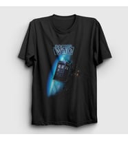 Presmono Unisex Siyah Space Tardis Doktor Dr Doctor Who T-Shirt 498888tt