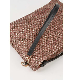 Kadın Bellis Hasır Açık Kahve Astarlı Suni Deri Bilek Askılı Portföy El Ve Clutch Çanta