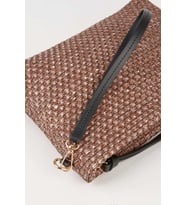 Kadın Bellis Hasır Açık Kahve Astarlı Suni Deri Bilek Askılı Portföy El Ve Clutch Çanta