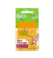 Hopax Stickn Yapışkanlı Not Kağıdı Yarı Saydam 50 Yaprak 76X51 Mm Neon Turuncu
