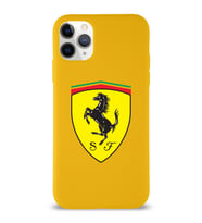 Apple iPhone 11 Pro Uyumlu Lansman Kılıf Ferrari Tasarımlı Altı Kapalı İçi Kadife Kaplı  Kapak (Şeffaf)