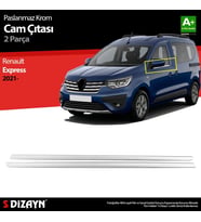 S-Dizayn Renault Express Krom Cam Çıtası 2 Prç. 2021 Üzeri
