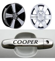 Cooper Kapı Kolu Jant Sticker (10 Adet) Etiket Yapıştırma Z51
