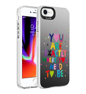 Apple iPhone SE 2020 Kılıf Desenli Zore Silver Sert Kılıf You
