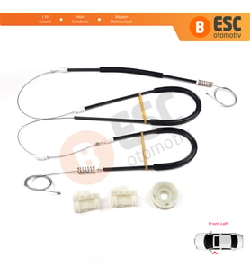 VW Polo MK3 6N1 6N2 Hatchback 1994-2001 4/5 Kapı 6N4837461 İçin Ön Sol Kapı Cam Kriko Tamir Seti