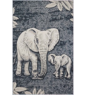 Eliana Home Baskılı, Yıkanabilir Kaymaz Taban Salon Halısı LNA1462 100x150 cm (Mavi)