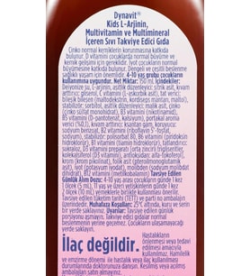 Kids Arjikid Multi Şurup 150 mL - Büyüme & Kemik Gelişimi - Çocuk için L-Arjinin, vitamin & mineral