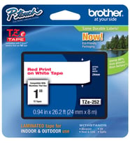 Tonersepeti Brother TZE-252 Kırmızı Lamine Etiket (24mm)