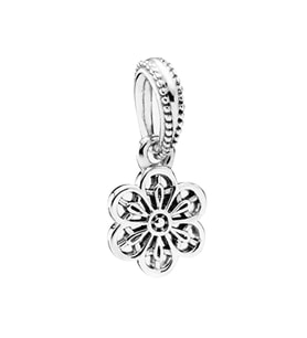 Nur Silver Sallantılı Çiçek Gümüş Charm NUR-BL00126