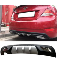 Hyundai Accent Blue Difüzör Difizör Gri + Kare Egzoz Görünüm C Tip 2010 - 2018